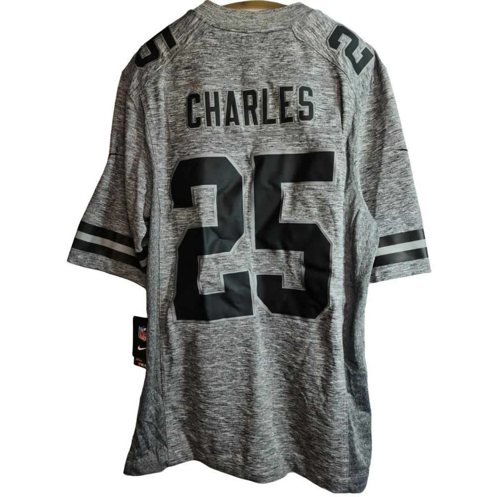 Nike Men`s Kansas City Chiefs Jamaal Charles Gridiron Grey Limited Jersey Large