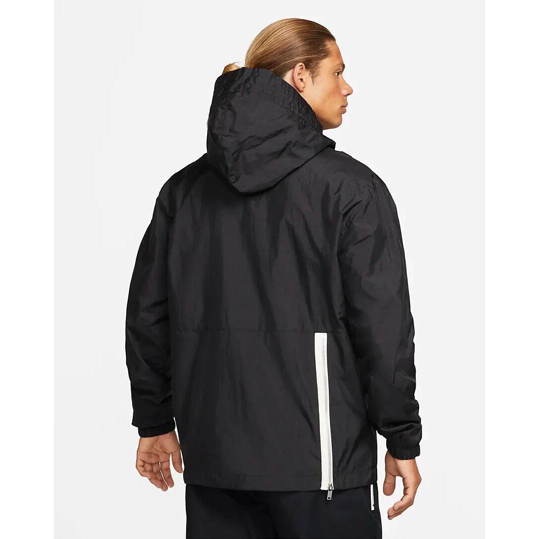 Nike Men`s Sportswear Essentials Lined Anorak 1/2 Zip Jacket XL Black Pullover