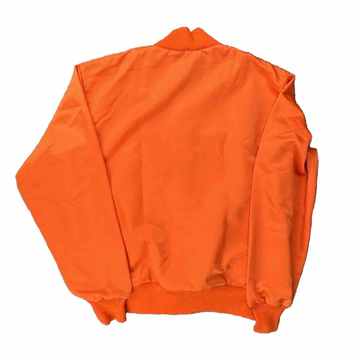 Nike Jordan Men Varsity Jacket Snap Button Light Mvp Rush Wheaties Orange Size S