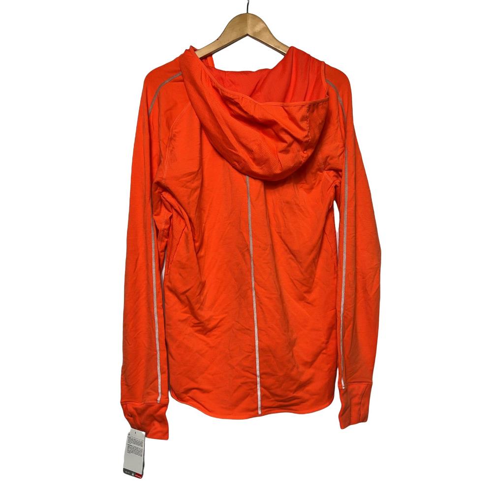 Nike Men`s Dri-fit Hooded Jacket--electro Orange/silver -large