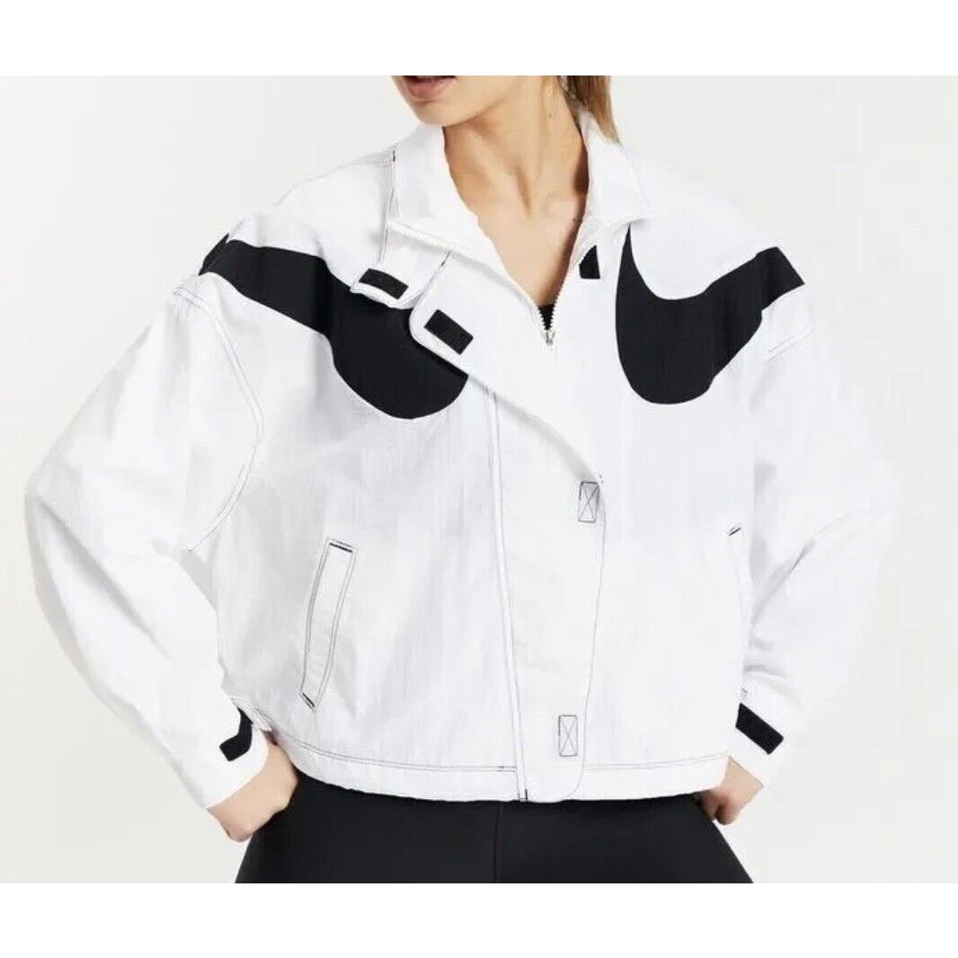 Nike Women`s L Sportswear Swoosh Repel Oversized Windbreaker Jacket DR6132-100