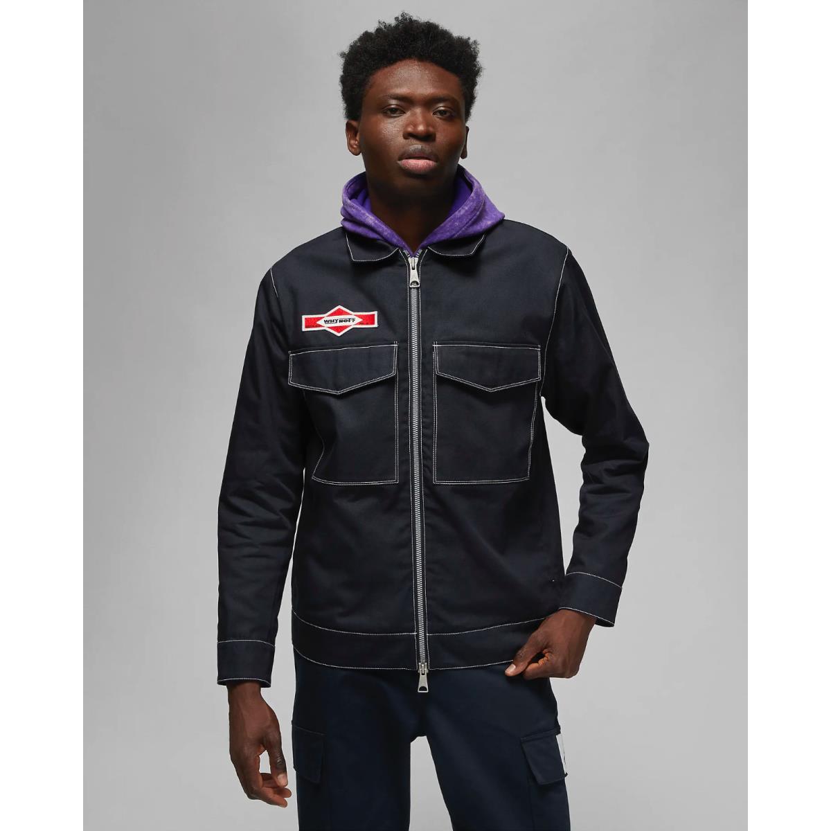 Jordan Why Not Denim Jacket DX0598-010 Black Men S XL