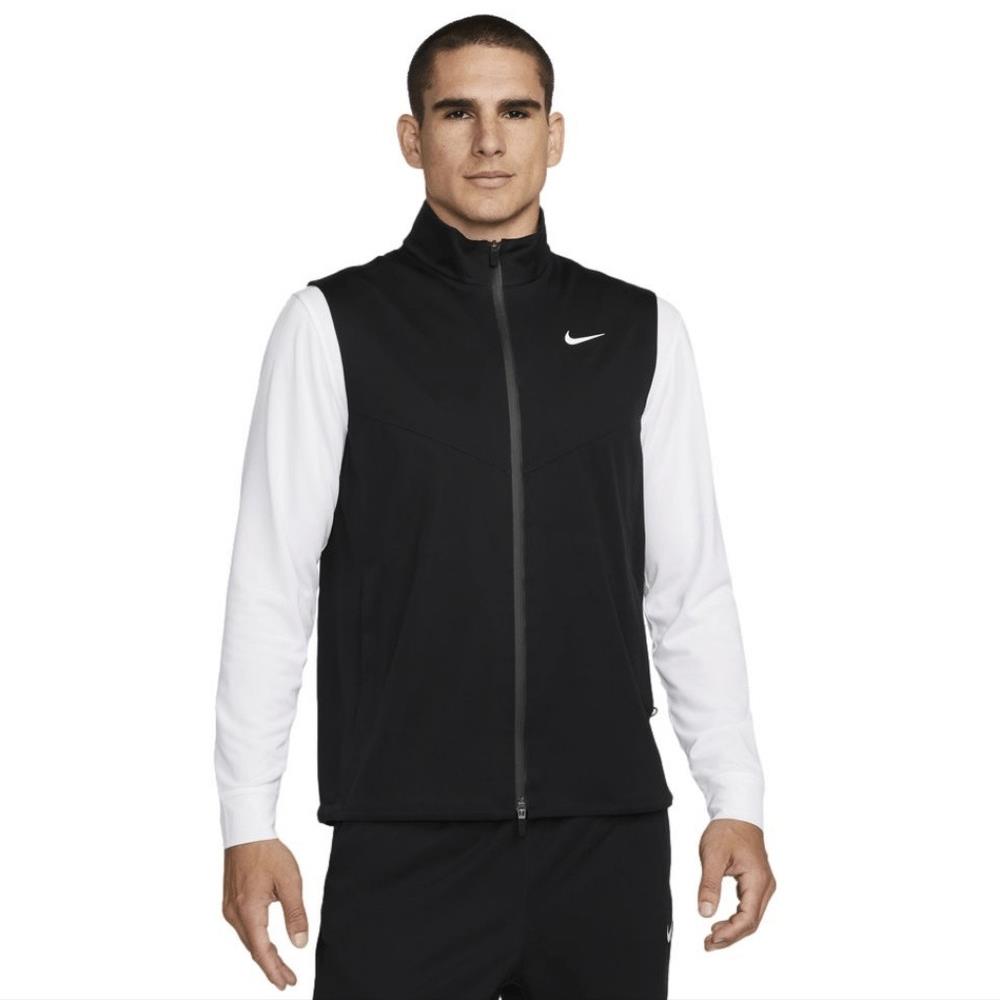 Nike Storm-fit Adv Golf Full-zip Vest Men`s Medium M Black Silver DQ6721-010