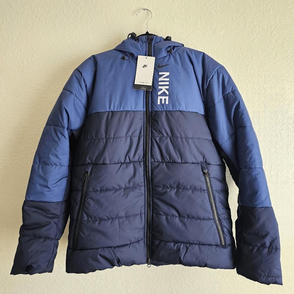 Nike Sportswear Hybrid Puffer Jacket Men`s XL Blue Synthetic-fill DX2036-434 Nsw