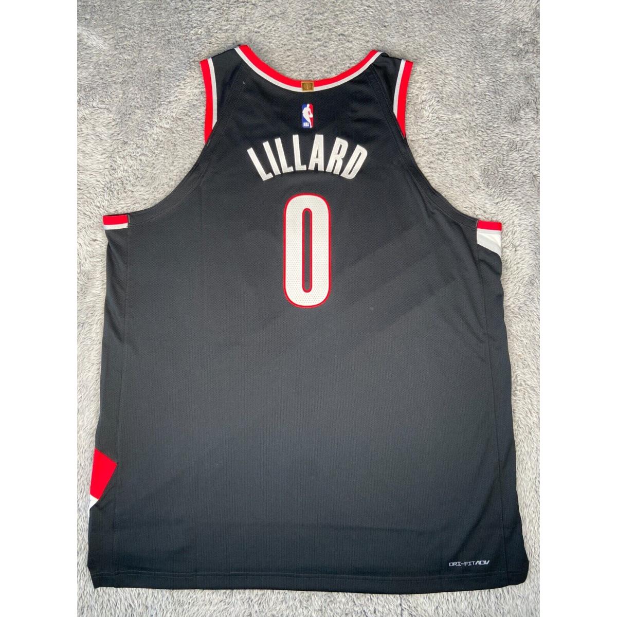 Nike Portland Trailblazers Damian Lillard Jersey Size 58 3XL Men