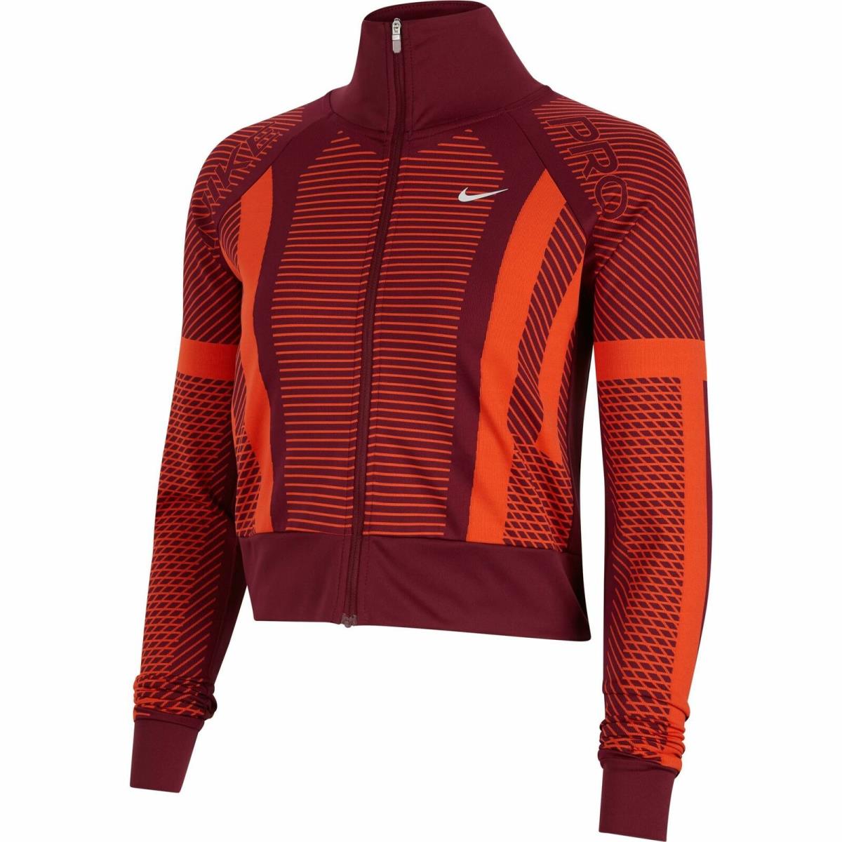 Women`s Nike Pro Full Knit Zip Jacket Dark Beetroot CU5756-638 M