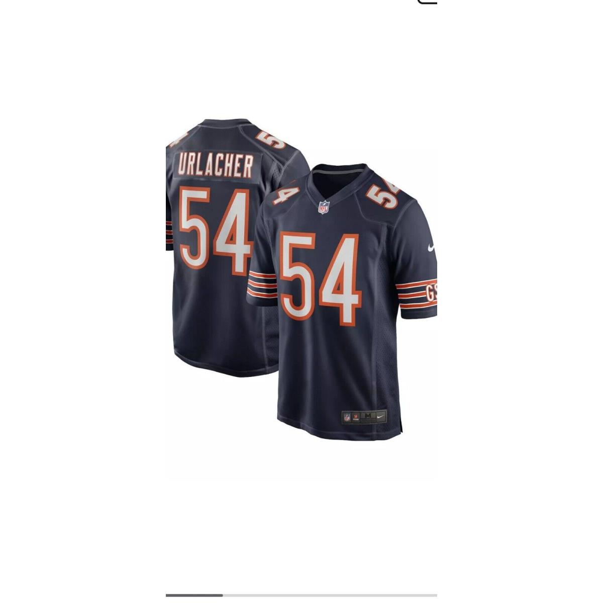 Brian Urlacher Chicago Bears 54 Nike Game Jersey Mens Large