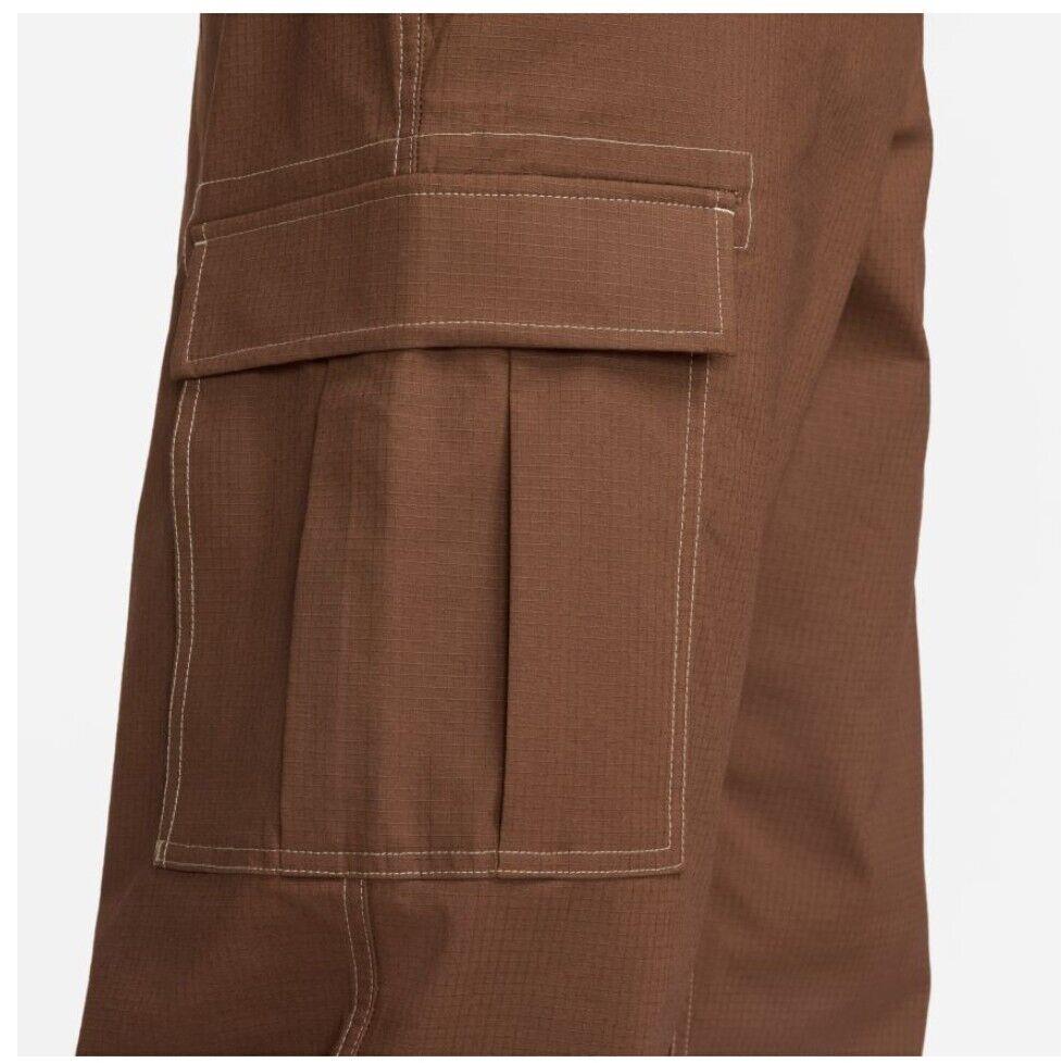 Nike SB Kearny Cargo Rip Stop Skate Pants Mens 32x32 Brown Tan Hiking Baggy