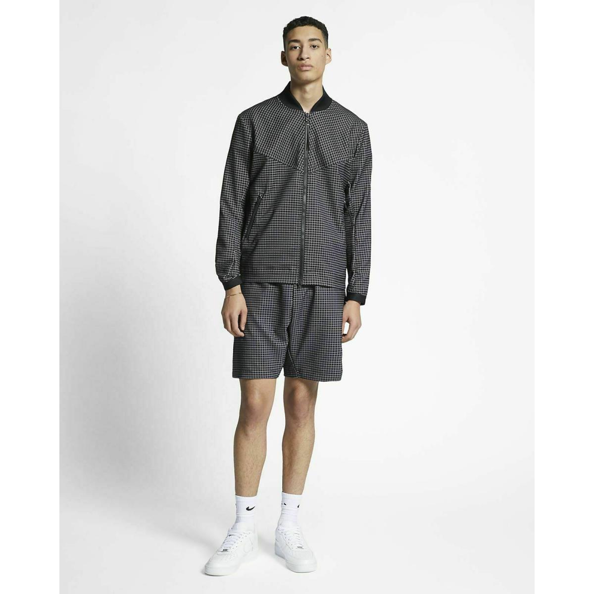 Nike L Men`s Sportswear Tech Pack Grid Full-zip Jacket AR1578-010 Black