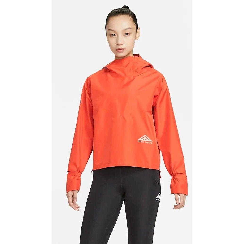 Nike Trail Gore-tex Infinium Running Jacket Orange Womens Size SM DM7565-861