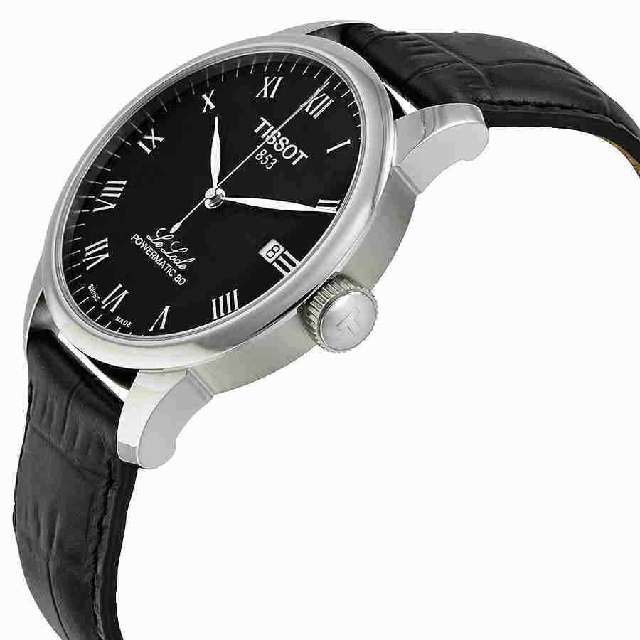Tissot Le Locle Powermatic 80 Automatic Men`s Watch T006.407.16.053.00 - Dial: Black, Band: Black, Bezel: Silver