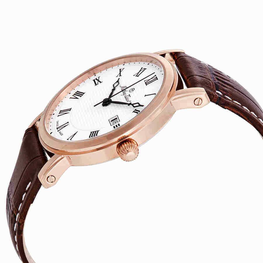 Mathey-tissot City White Dial Brown Leather Watch H611251PBR