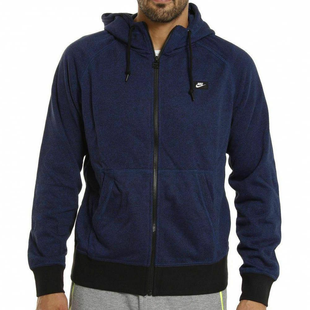 Nike AW77 French Terry Blue Full Zip Hoodie Size 3XL/XXL 678560-480 Men