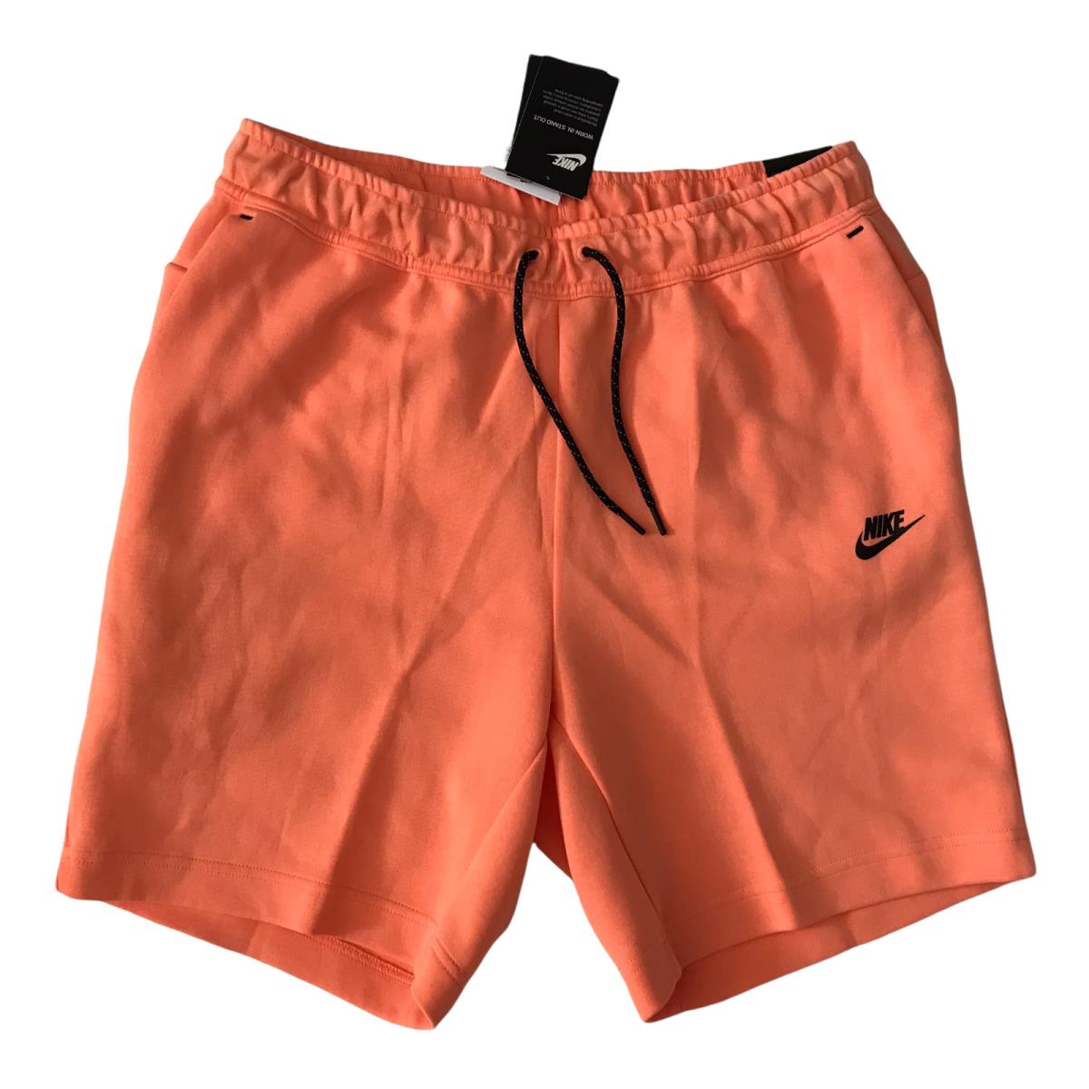 Nike Sportswear Tech Fleece Shorts Men s SZ 2XL Orange Frost/black CZ9912-835