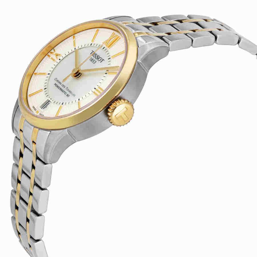 Tissot T-classic Mop Dial Ladies Watch T099.207.22.118.00 - Dial: White, Band: Silver, Gold, Bezel: Gold