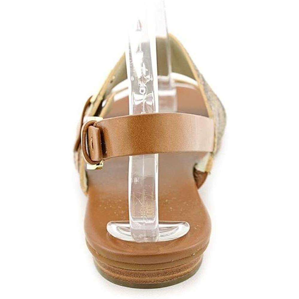 Michael Kors Women`s Guiliana Flat Sandal Leather Luggage Size: 5 M