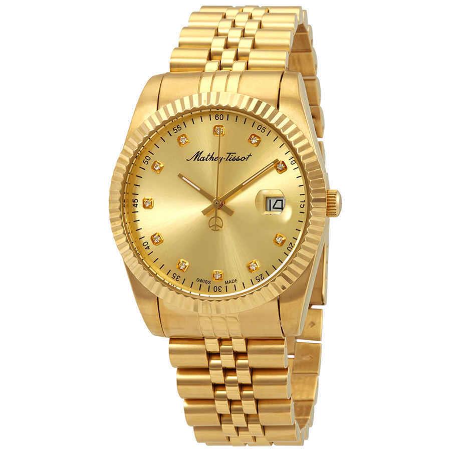 Mathey-tissot Mathey II Quartz Crystal Gold Dial Men`s Watch H710PDI