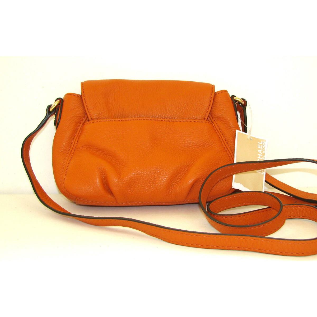 Michael Kors Item Orange Leather+gold Tone Crossbody Shoulder Bag