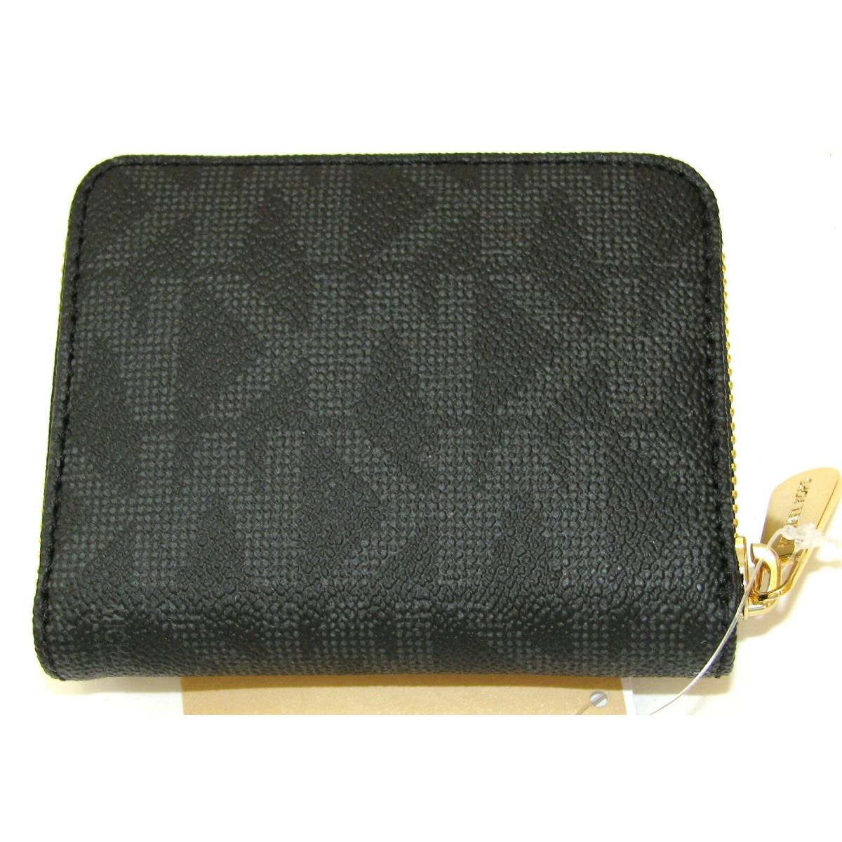 New-michael Kors Black+vanilla White Items MK Signature Pvc Bifold Wallet