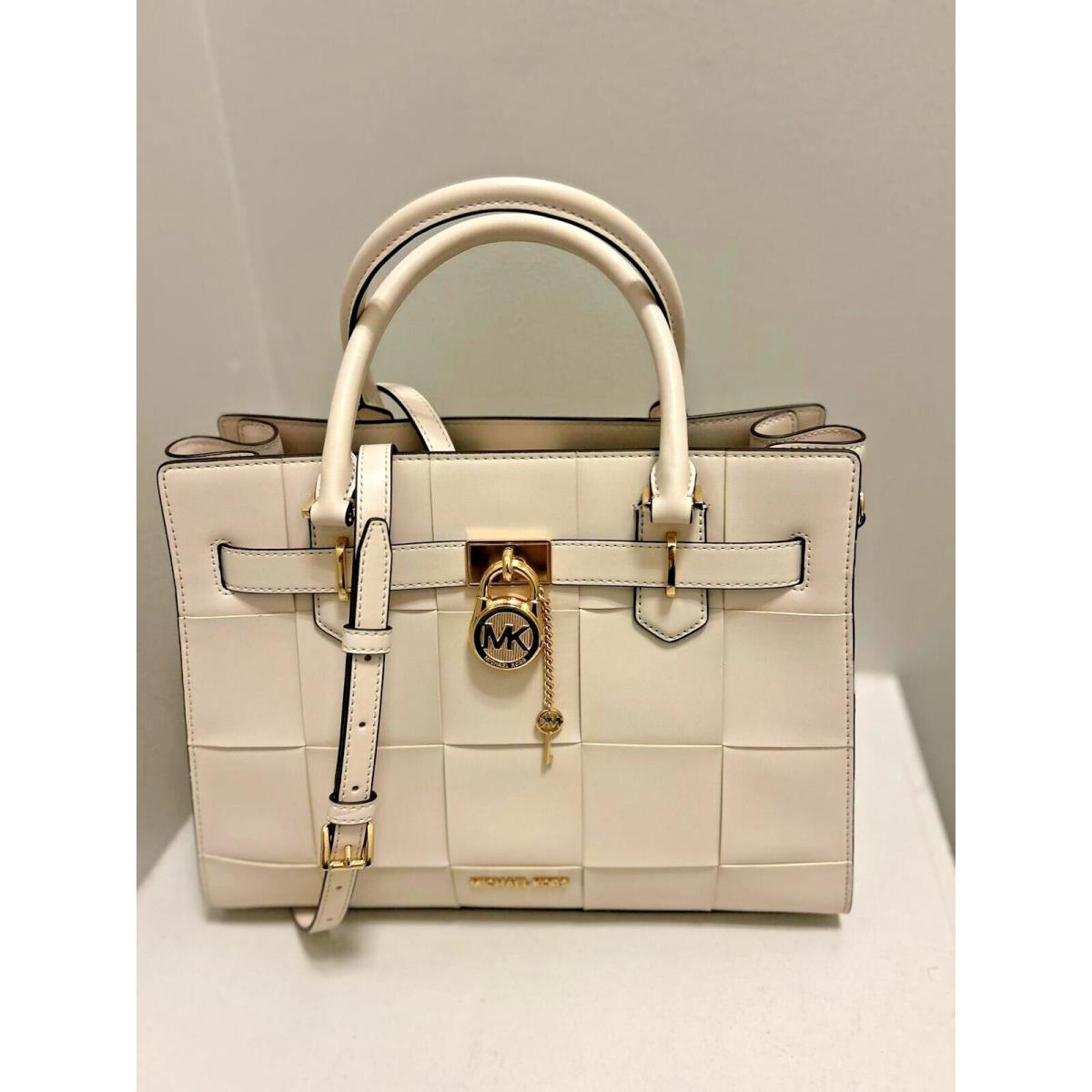 Michael Kors Hamilton Medium Satchel Bag Handbag + Zip Around Wristlet id Wallet