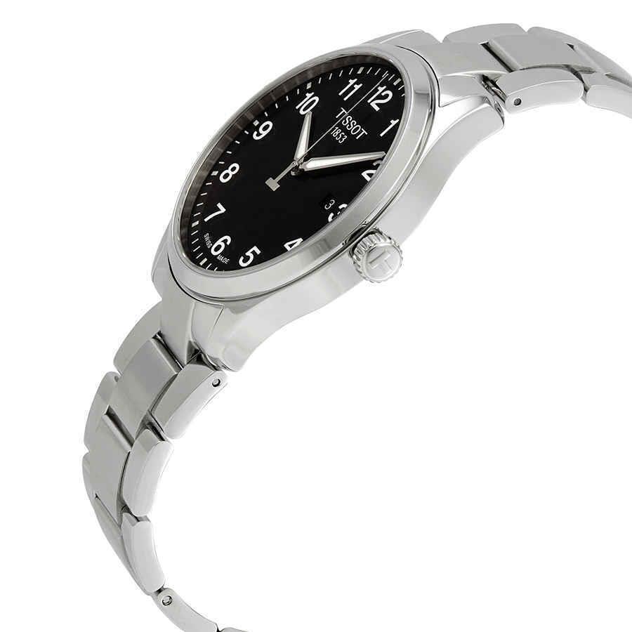 Tissot XL Classic Quartz Black Dial Men`s Watch T116.410.11.057.00 - Dial: Black, Band: Gray, Bezel: Gray