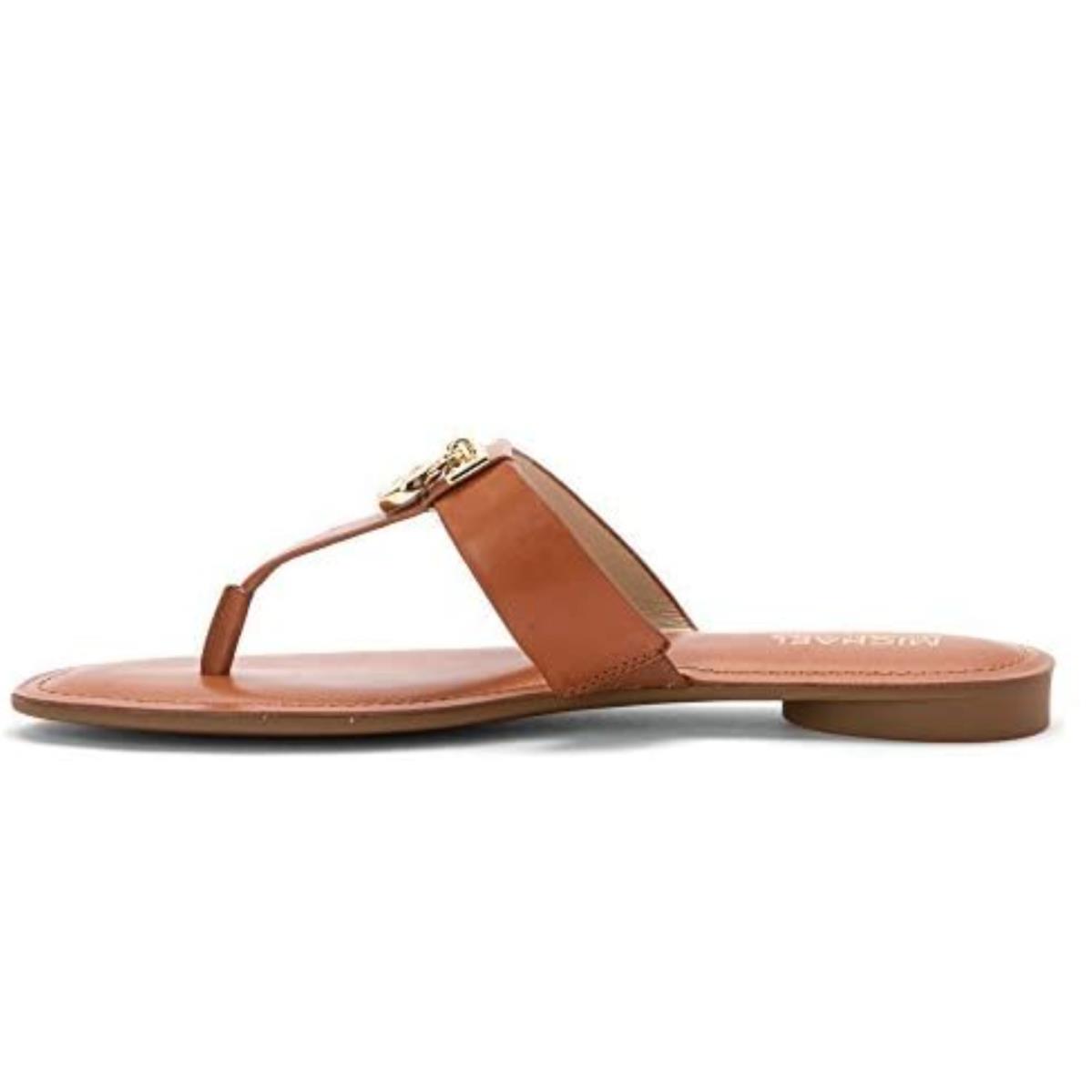 Michael Kors Women`s Hamilton Flat Thong Sandals Leather Luggage