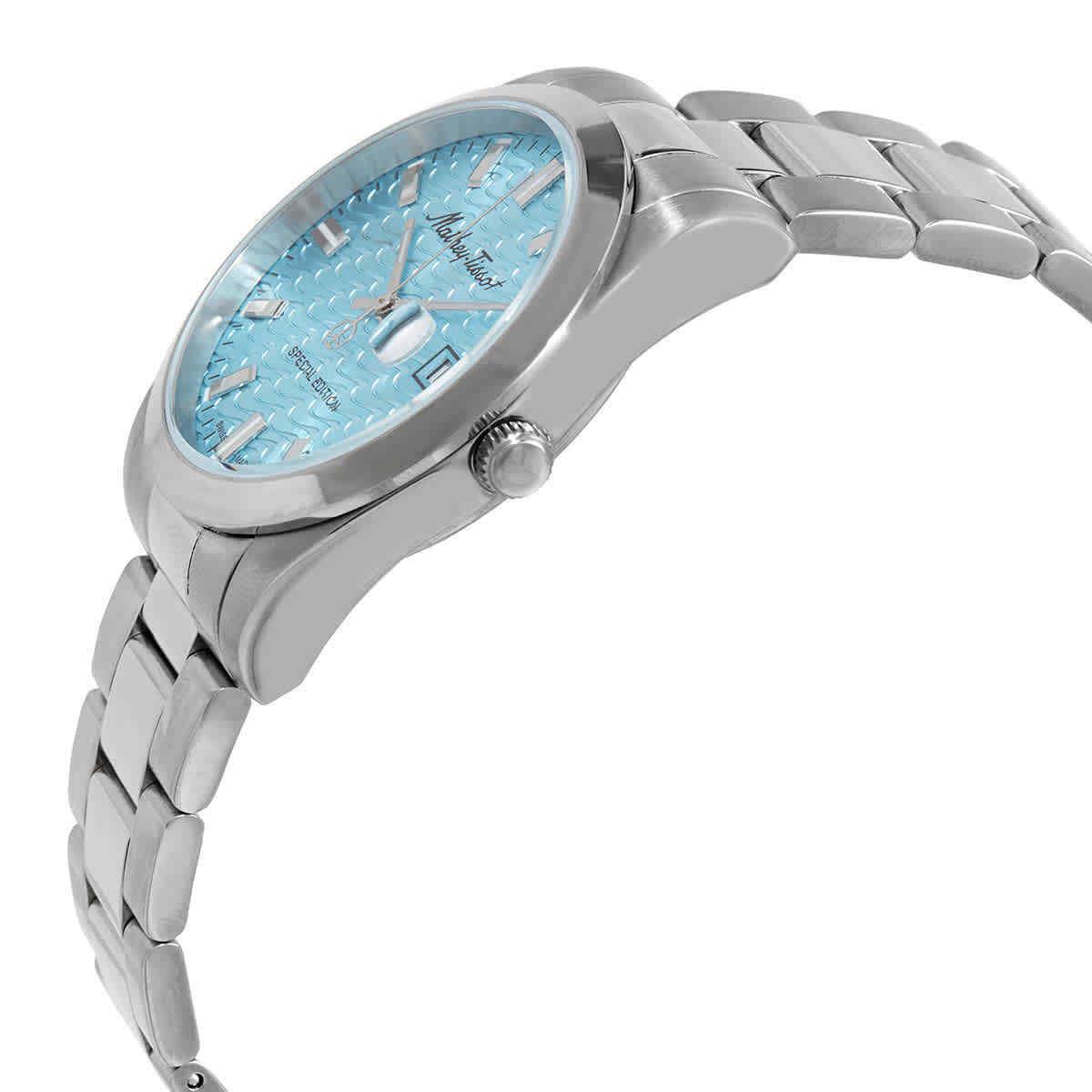 Mathey-tissot Mathy I Quartz Blue Dial Men`s Watch H450SE - Dial: Blue, Band: Silver-tone, Bezel: Silver-tone