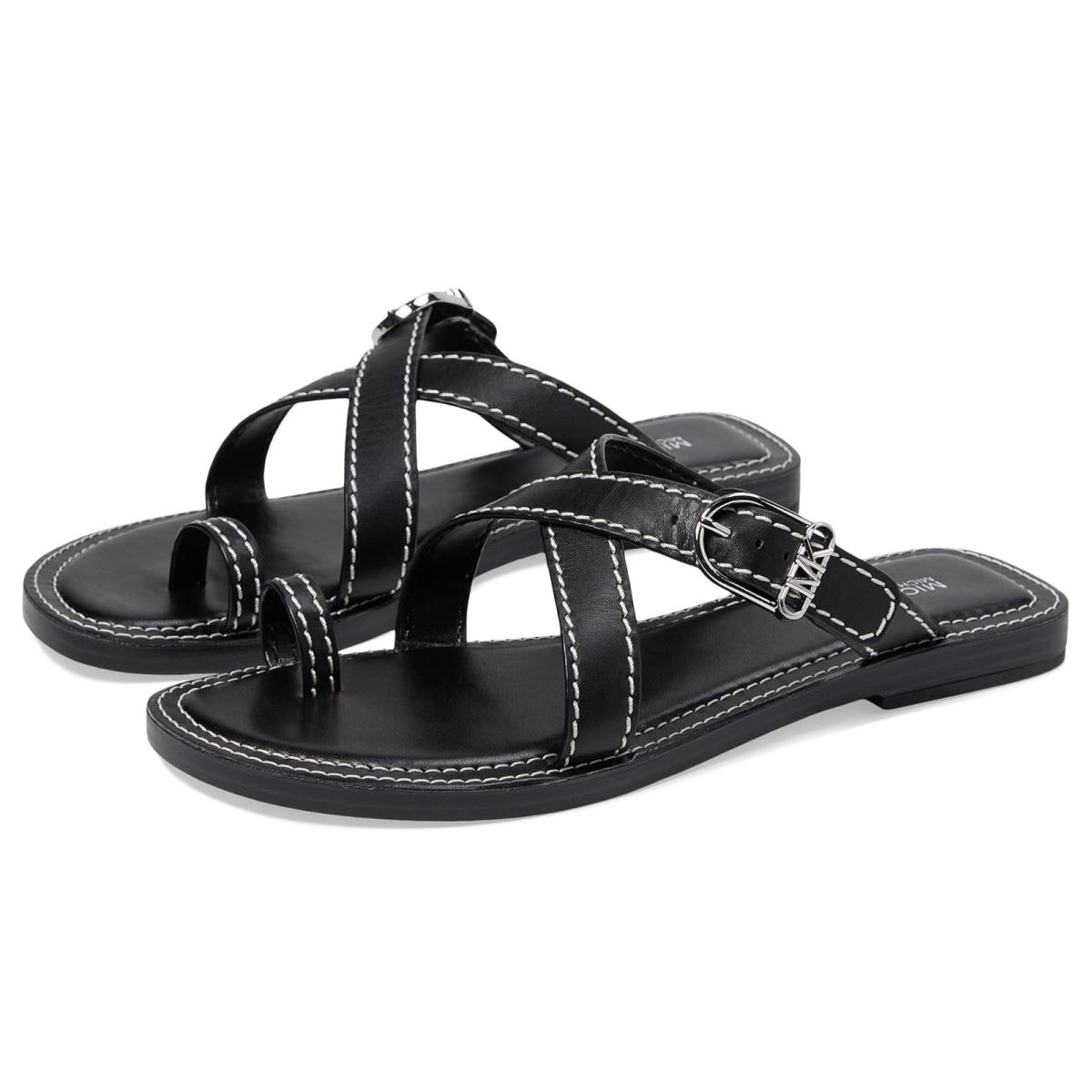 Woman`s Sandals Michael Michael Kors Ashton Flat Thong Black