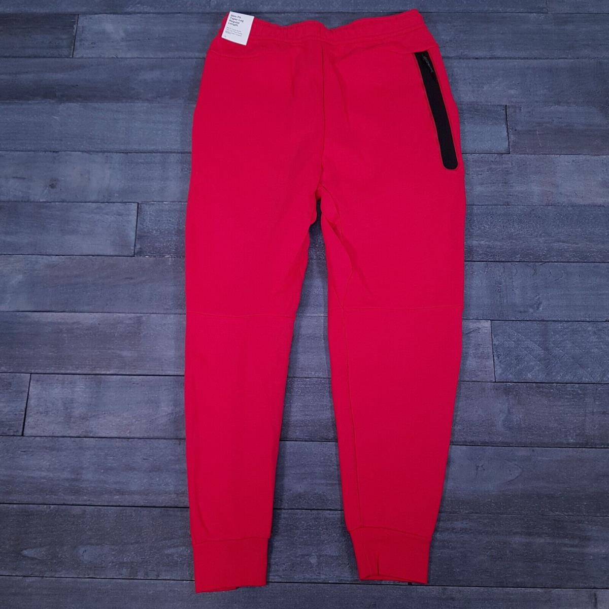 Nike Sportswear Tech Fleece Slim Fit Tapered Joggers Mens Size Medium Red