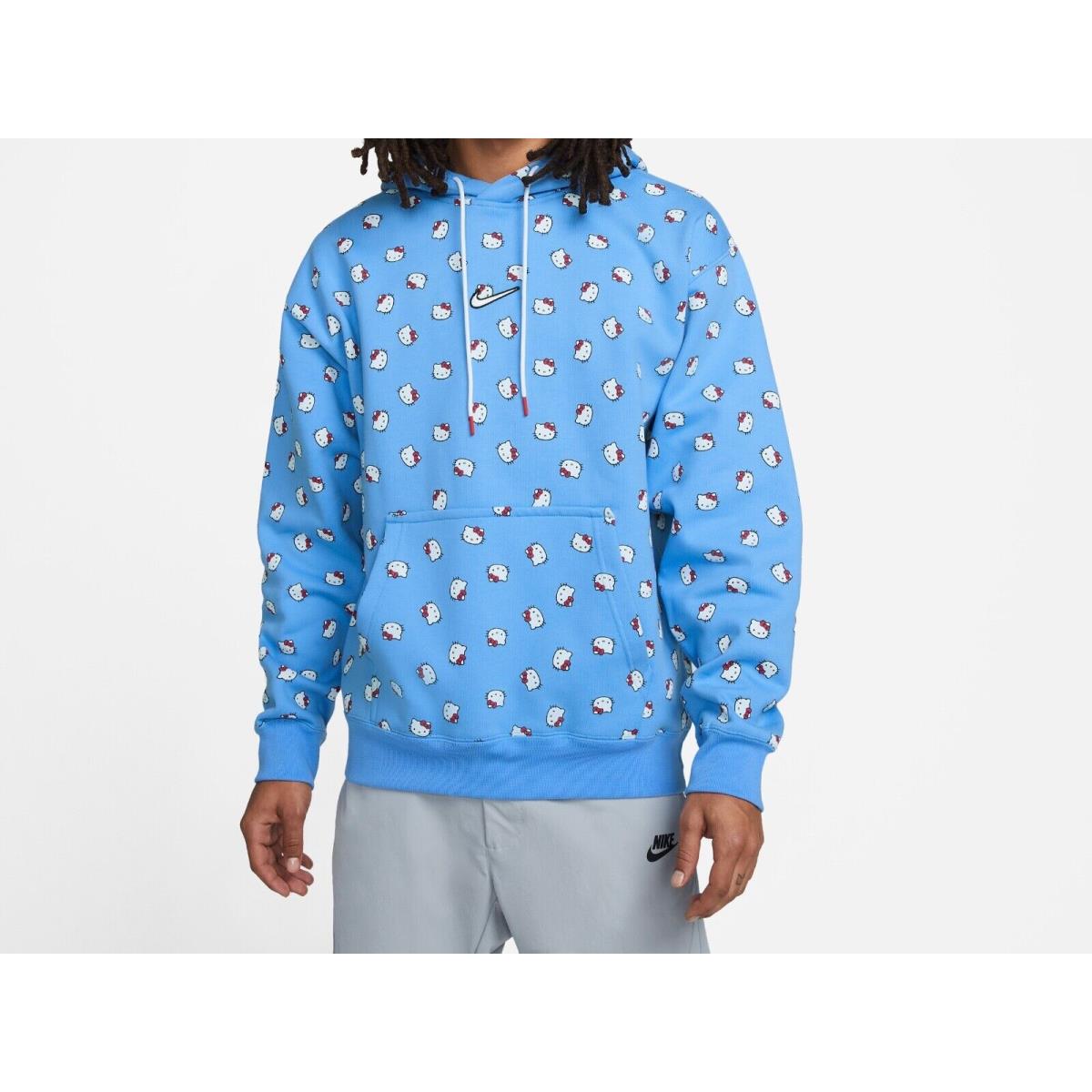 Nike x Hello Kitty Hoodie Adult Unisex SZ L Blue DR5515-412