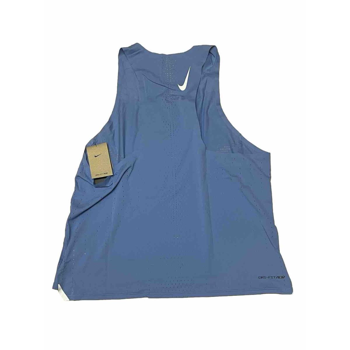 Nike Dri-fit Adv Aeroswift Racing Singlet Top Blue DM4624-450 Men s Size XL