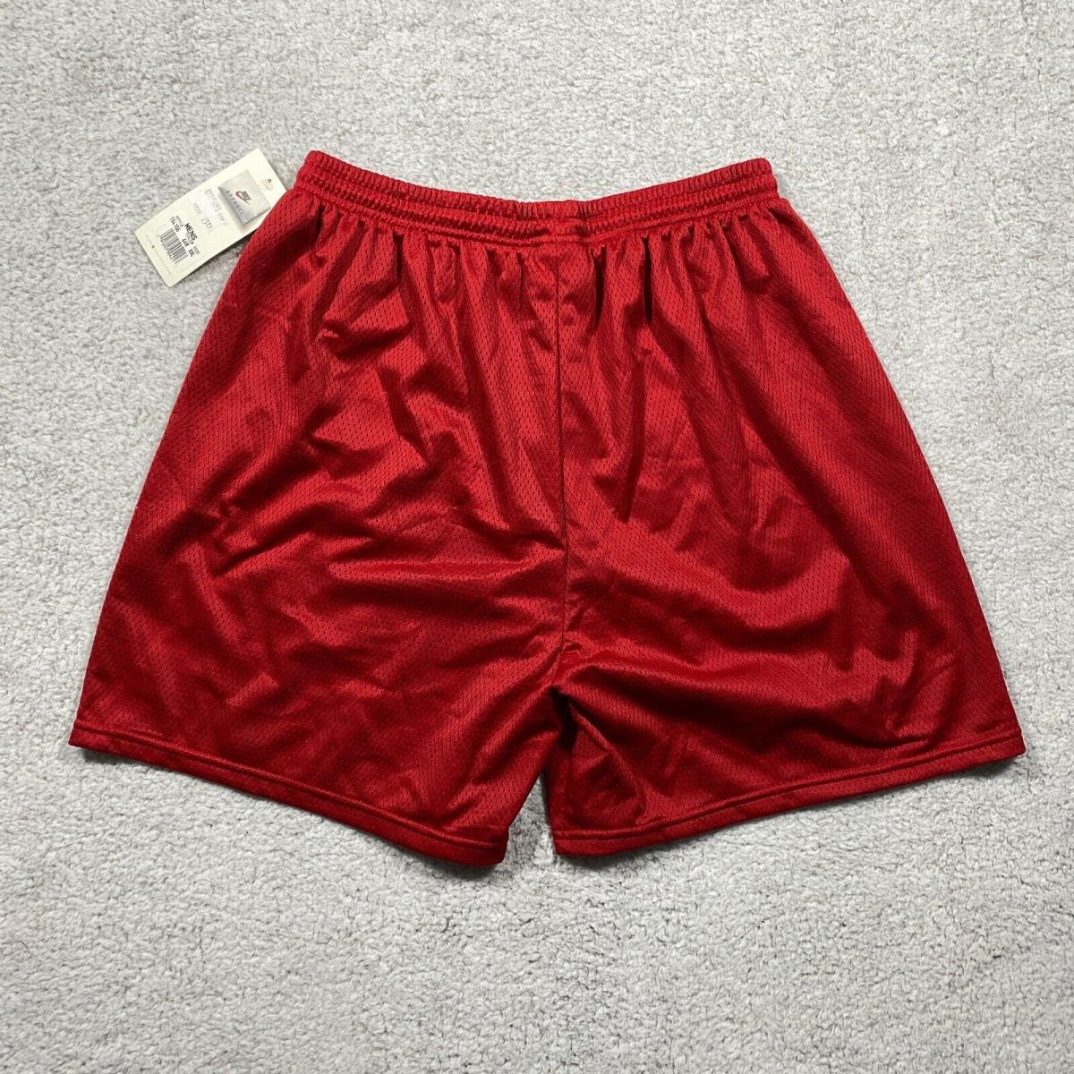 Vintage Nike Basketball Shorts Mens 2XL Xxl Red Deadstock 90s Swoosh