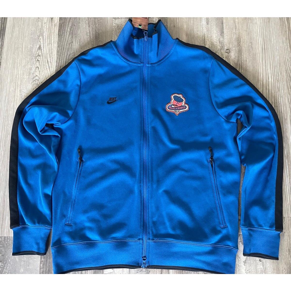 Nike Men s L Allez France Blue N98 Track Jacket Vintage 2009 Soccer 381051-400