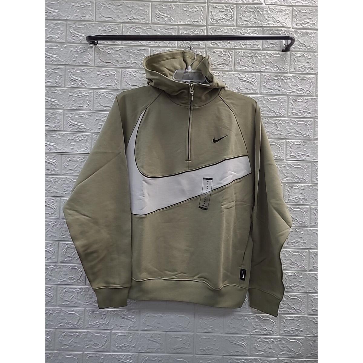 Nike 1/2 Zip Long Sleeve Loose Fit Hoodie Green Size Medium