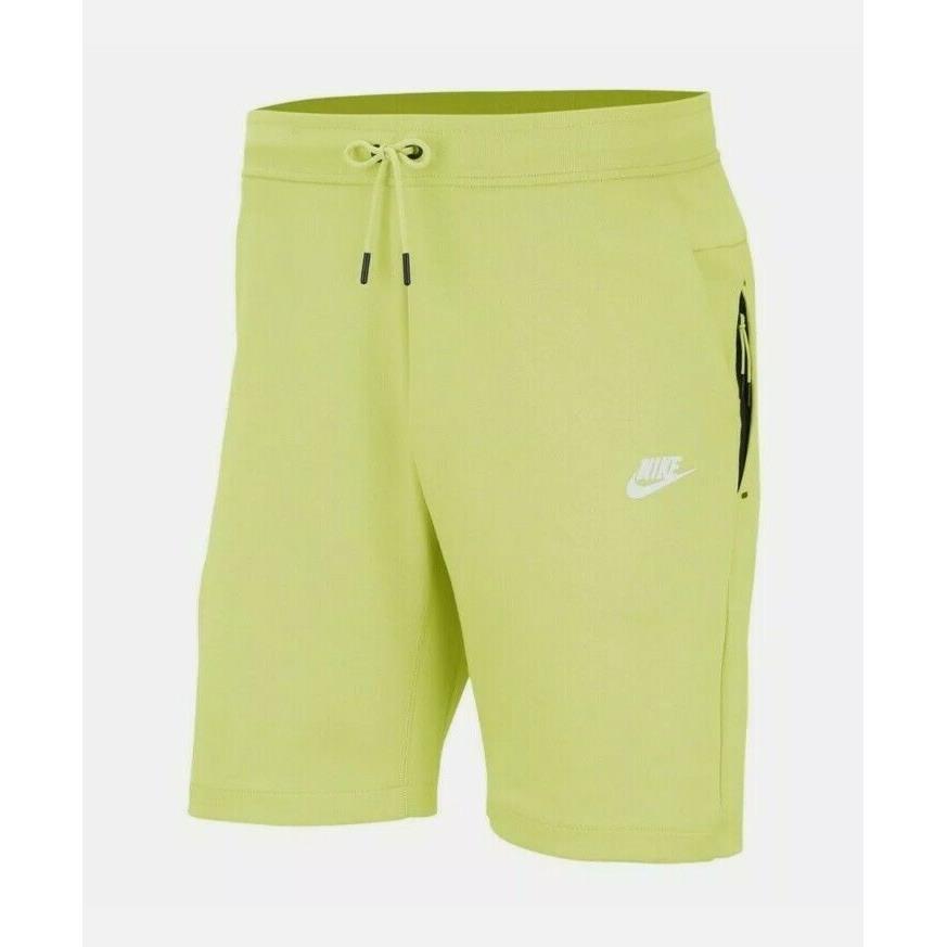 Nike Sportswear Tech Fleece Shorts Limelight Mens Size Xxl 928513 367 2XL