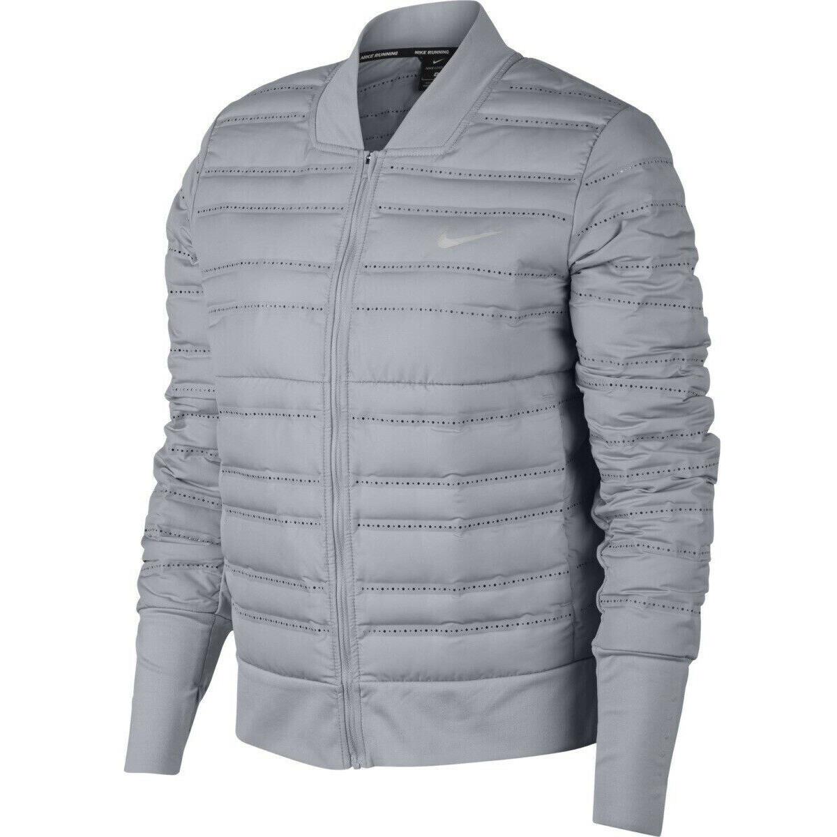 Nike Aeroloft Down Fill Running Light Grey Women`s Jacket 856634-012 Sz Medium
