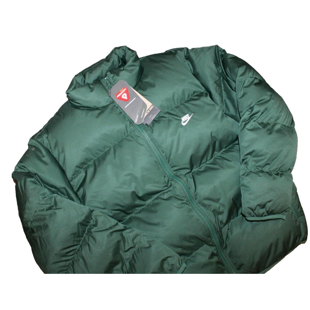 Nike Men`s Storm Fit Full-zip Hooded Down Filled Jacket Green XL