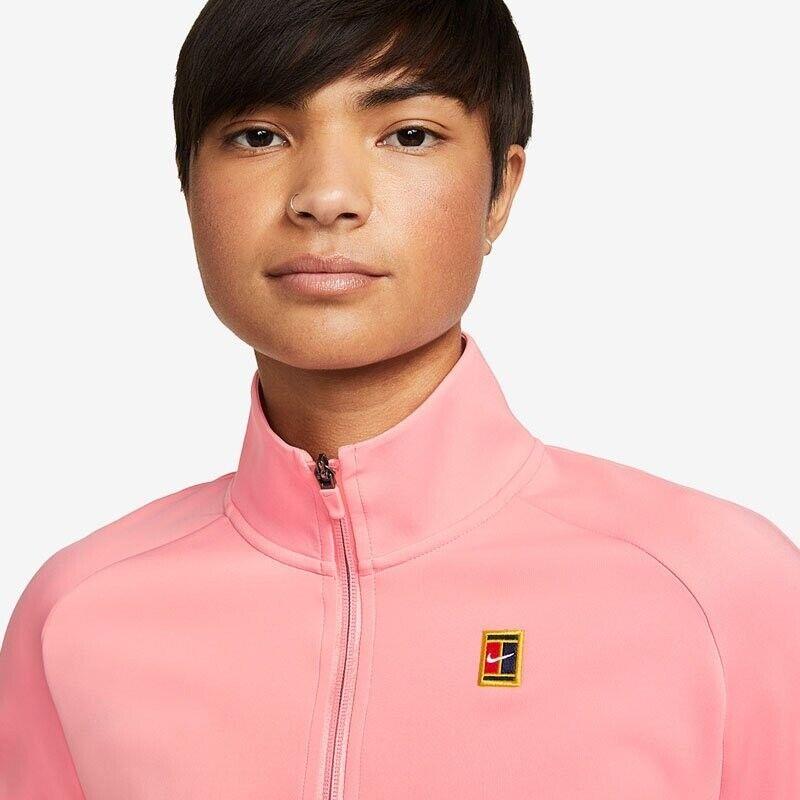 Nike Jacket Full-zip Court Tennis Pink Long Sleeve Women`s M Medium