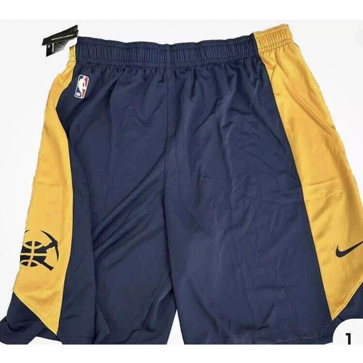 Nike Nba Authentics Engineered Denver Nuggets Practice Shorts Large-tall AA7367