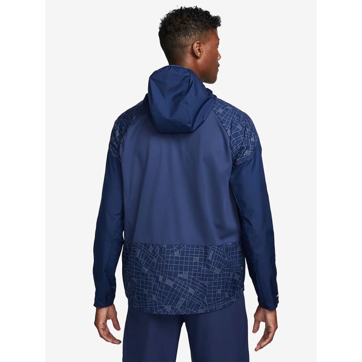 Nike Run Division Miler Men`s Flash Running Jacket Size L DQ6487 410 Navy