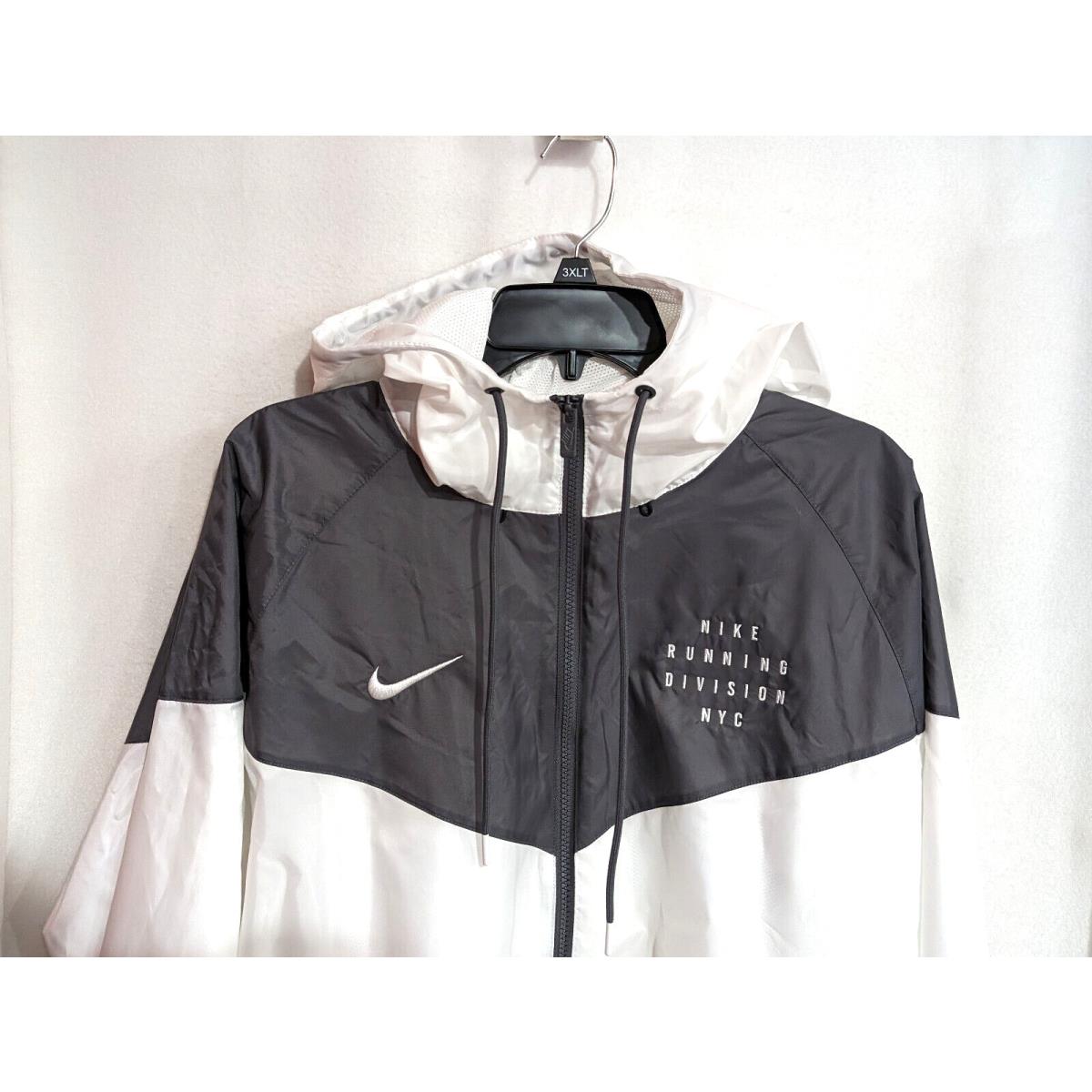 Nike Men`s White/grey Running Division Nyc Windrunner Jacket M62068 Size XL