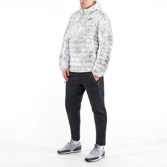 Nike Men`s Sportswear Marble Ecodown Jacket DA0396-121 White Dark Smoke Grey XL