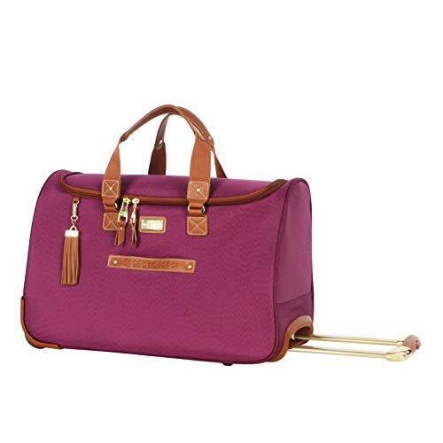 Steve Madden Designer Carry On Luggage Collection-lightweight 20 Inch Duffel Bag Global Purple