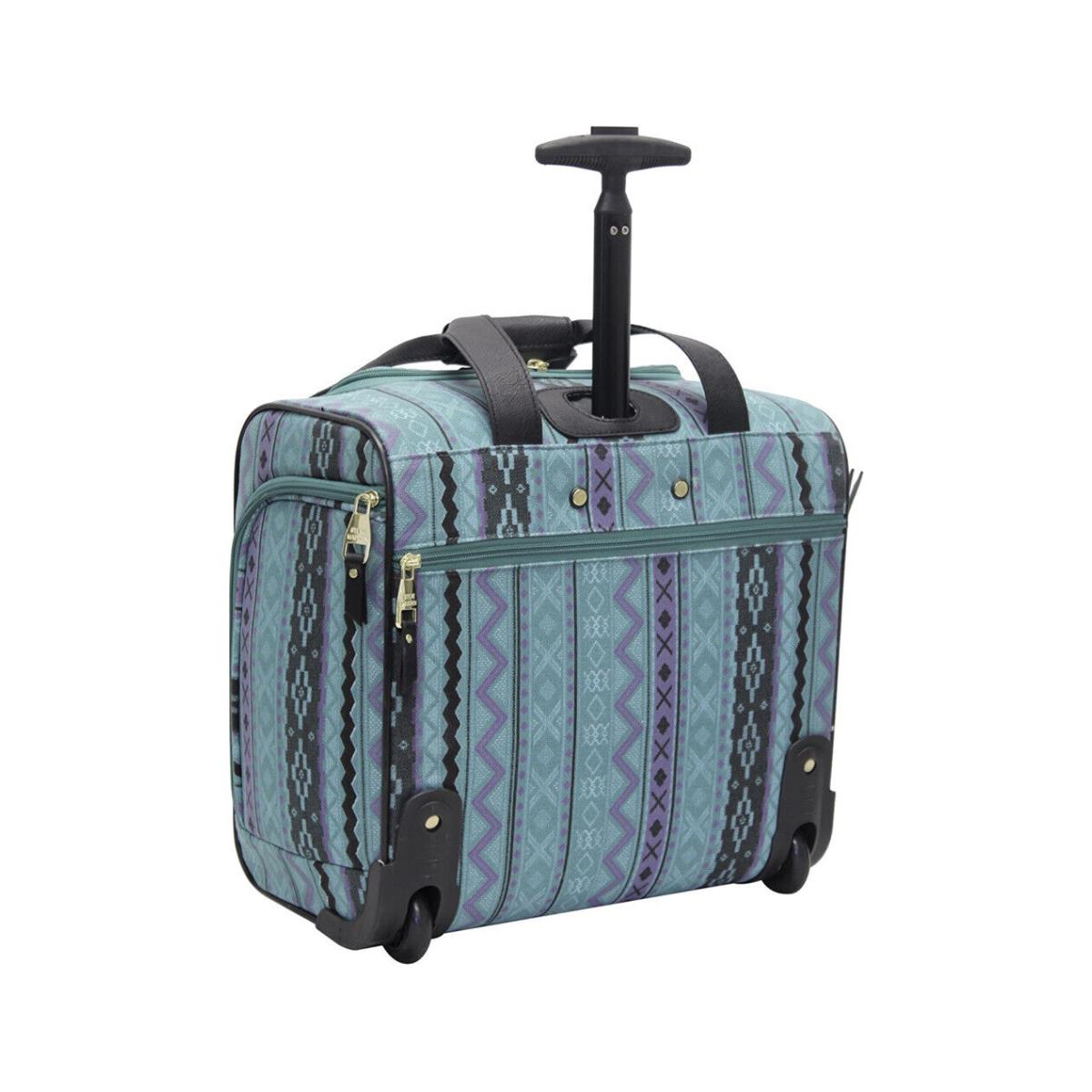 Steve Madden Designer 15 Carry-on Suitcase Spinner Wheel 15 Legends Teal