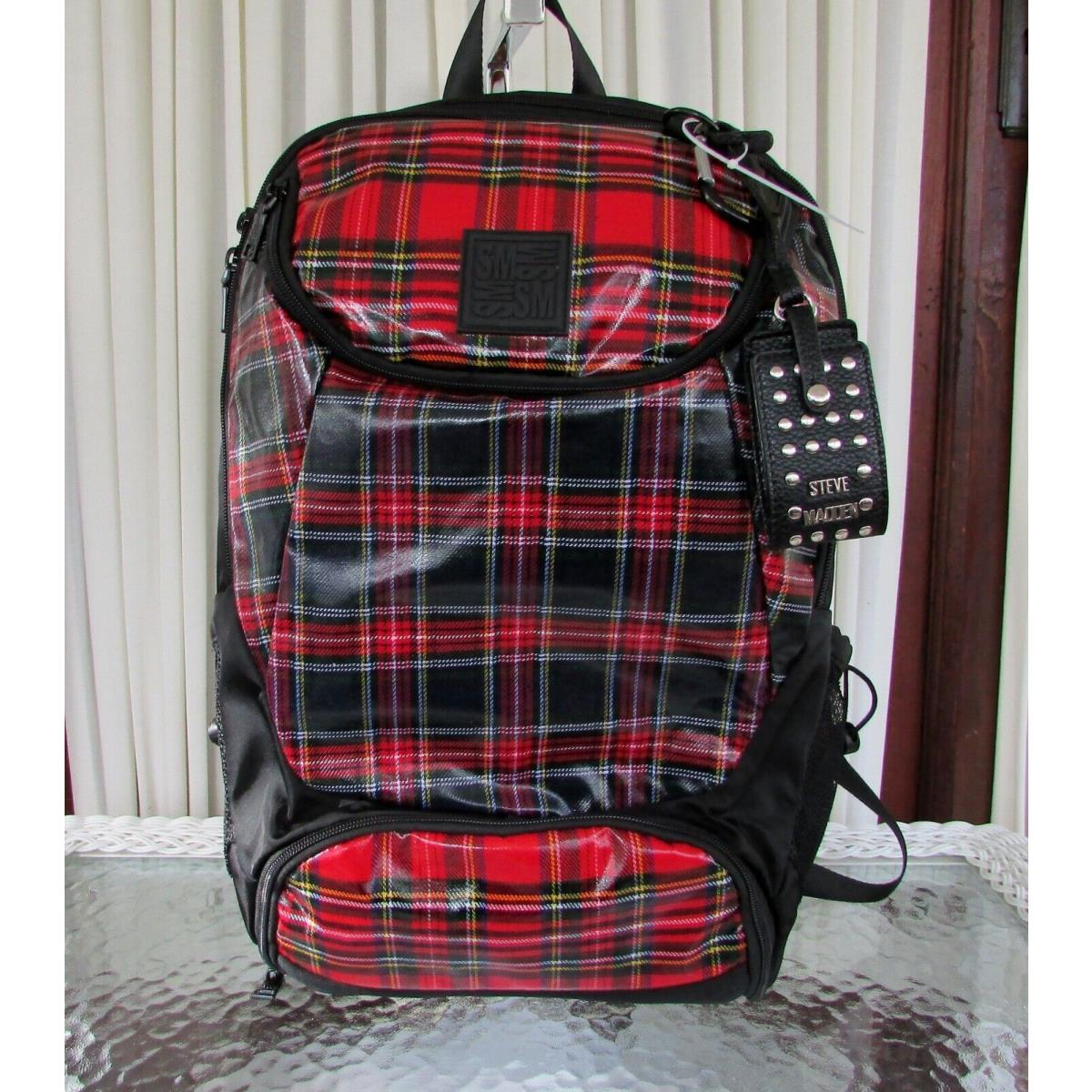 Steve Madden Plaid Backpack Blandyn Macy`s Exclusive Bag Travel School XL