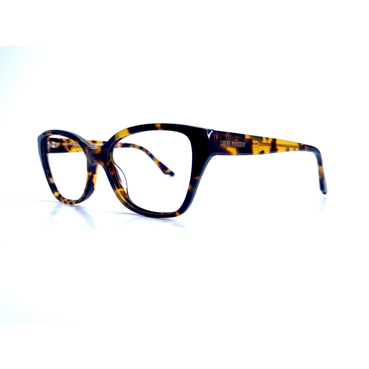 Steve Madden Brown Yellow Amber Tortoise Cat Eye Glasses Smamayya 54 17 135