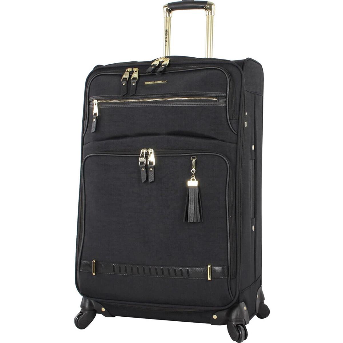Steve Madden Designer Luggage Collection 3-PC Softside Suitcases Black