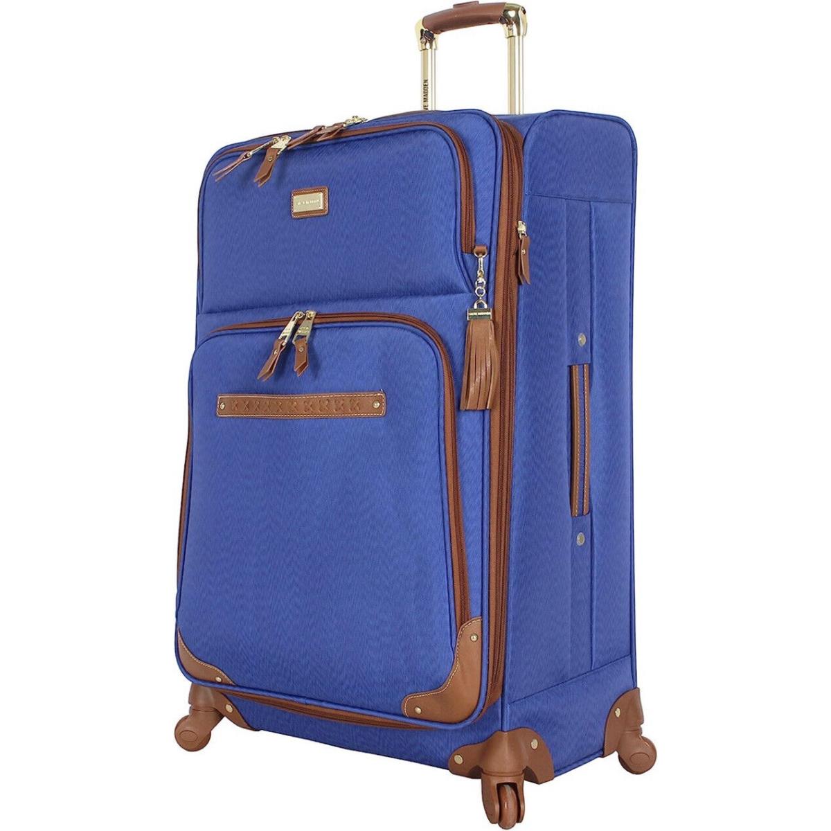 Steve Madden Designer Luggage Collection -4PC Softside Spinner Blue