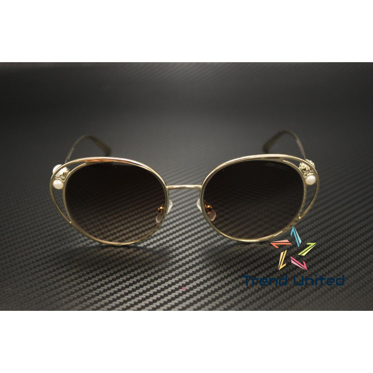 Jimmy Choo JC4003HB 300613 Pale Gold Gradient Brown 53 mm Women`s Sunglasses