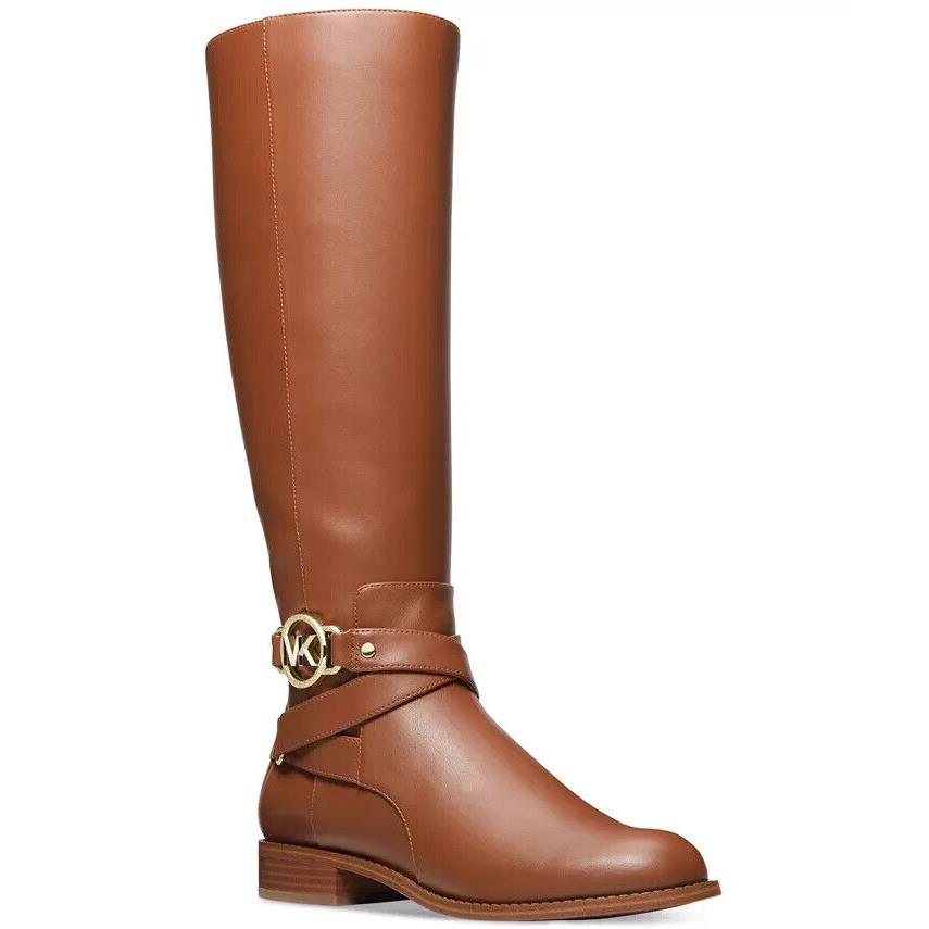 Kors Women`s Rory Hardware Strap Riding Boots 5W Luggage